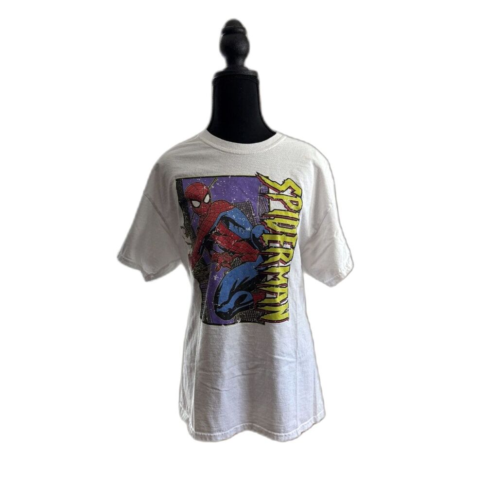 Men's Women's Unisex Large White Marvel Spider-Man The Animated Series T-Shirt